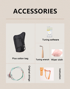 Lyre à cordes de <span class=keywords><strong>petite</strong></span> taille (15 cordes) avec accessoires, guitare de haute qualité avec logo personnalisé - Product Image 2