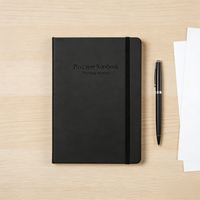 Carnets A5 avec couverture en PU dorée à chaud, personnalisables, impression de journal, agenda, carnet en cuir relié rigide pour les affaires