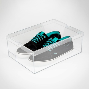 Clear Acrylic Shoe <b>Storage</b> <b>Boxes</b> <b>Stackable</b> Sneaker Display Case Professional Organiser for Boots Hats and Shoes - Product Image 1