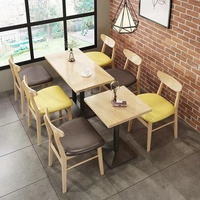 Ensemble de table à manger de haute qualité en bois pour café, avec banquette ignifuge pour restauration rapide, table de restaurant en cuir vert