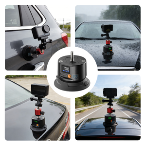 Водонепроницаемая 3-дюймовая автомобильная присоска для окон и мрамора, основание из алюминиевого сплава с манометром для камеры - Product Image 5