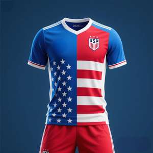 कस्टम यूएसए प्रशंसक फुटबॉल जर्सी विश्व फुटबॉल कप 2026 गर्म कपड़े ट्रैकसूट प्रशिक्षण पहनने के लिए - Product Image 3