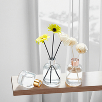 Bouteille diffuseur en verre rechargeable vide 100ml 200ml Contenant de stockage d'aromathérapie Bouchon en liège Respectueux de l'environnement 100 pièces