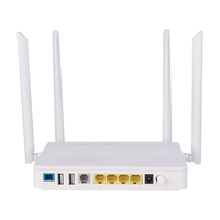 Módem ONT HGU XPON WiFi6 de Doble Banda, Router ONU de Fibra GPON EPON con 4 Puertos Gigabit y 1 Puerto VOIP POTS