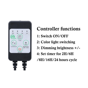 Lámpara LED de Cultivo de Altura Ajustable de 10W-50W, Espectro Completo con Temporizador y Función Regulable para Plantas Pequeñas y Suculentas de Interior - Product Image 6