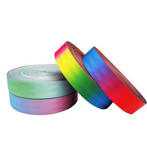 Tùy chỉnh <span class=keywords><strong>polyester</strong></span> in vải dây đeo kỹ thuật số Nylon đầy màu sắc 1 inch 1.5 inch và 2 inch dây an toàn cho túi may - Product Image 5