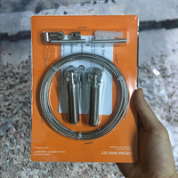 Accessoires de câble multifonctionnels en acier inoxydable de 5 m, cordes à linge pliables, ensemble de tiges de rideaux avec composants métalliques