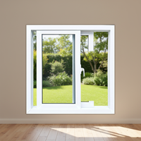 Fenêtres coulissantes modernes en PVC pour maisons, balcons, salons, faciles à nettoyer