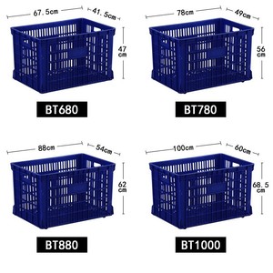 White <b>Plastic</b> <b>Crates</b> 1000x600x685mm Nestable Turnover Box For Food Fruit Vegetable Storage HDPE Injection Molding - Product Image 5