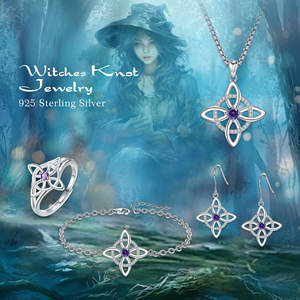 Merryshine 925 in argento <span class=keywords><strong>Sterling</strong></span> da uomo gioielli da streghe 925 in argento <span class=keywords><strong>Sterling</strong></span> fata strega magica Wicca anello con nodo in argento 925 da donna - Product Image 6