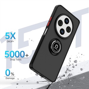 Slim Vòng Chủ Chân Đế Điện Thoại Di Động Trường Hợp Đối Với Xiaomi Redmi 15 15C 14C 4G 5G Khói Mờ Chống Sốc Điện Thoại Cover Quay Lại - Product Image 5