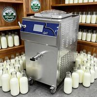 Pasteurisateur de yaourt 32-62L à prix d'usine avec refroidissement, machine de pasteurisation par lots pour la stérilisation en usine de mélange de gelato et de crème glacée