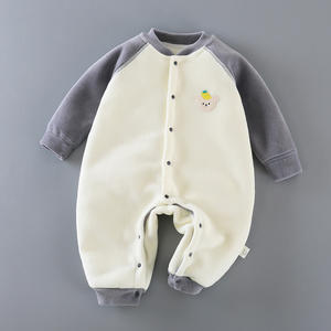Combinaison pour bébé automne-hiver, combinaison à manches longues pour bébé, 100% polyester, combinaison pour enfants de 0 à 18 mois, pyjama chaud pour enfants - Product Image 3