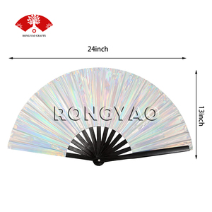 Éventail pliant personnalisé 2026, éventail à main pour rave, éventail à main pour rave, couleurs laser holographiques peintes pour les festivals, tenues arc-en-ciel, disco - Product Image 5
