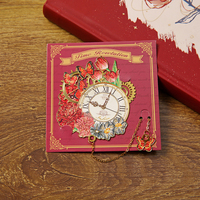 Marque-pages en métal vintage en forme de rose, design horloge, cadeaux pour enseignants, souvenirs, vente en gros