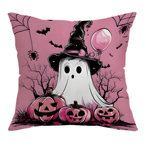 Funda de Cojín Cuadrada Sencilla con Estampado de Bruja Fantasma <span class=keywords><strong>Almohada</strong></span> Decorativa <span class=keywords><strong>PARA</strong></span> EL Hogar de Halloween <span class=keywords><strong>para</strong></span> Sala de Estar y Sofá Uso Transfronterizo - Product Image 3