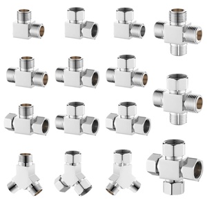 Grifo pulverizador de bidé para inodoro con brazo de ducha, G1/2" cromado, con válvula desviadora, adaptador en T, conector y válvula angular para divisor de manguera - Product Image 1
