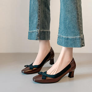 <span class=keywords><strong>Escarpins</strong></span> Femme Style Français Éblouissant à Deux Talons, Nouveauté Printemps 2026, Nœud Papillon, Bouche Peu Profonde, Élégants, Confortables, <span class=keywords><strong>Talon</strong></span> Aiguille, Faciles à Enfiler - Product Image 3