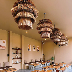 Wabi Sabi Style Pendant Light Round E27 45cm 60cm 80cm Diameter For Guesthouse Hotel Restaurant <b>Decorative</b> <b>Lighting</b> - Product Image 1