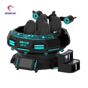 SportVR Amusement Park Rides <b>Machine</b> New UFO Shape 360 Rotating Roller Coaster 4 Seats 9D VR Cinema - Product Image 1