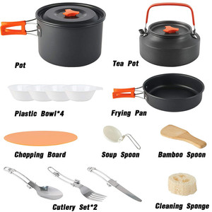 Outdoor <strong>Cooking</strong> Equipment Backpacking Gear &amp; Hiking Cookware Mess Kit <strong>Set</strong> with Kettle for Picnic for <strong>Camping</strong> Kitchen Supplies - Product Image 2