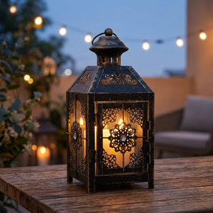 Lanternes en fer faites à la main, étanches, très tendance, pour bougies, décoration de Noël et de Pâques 2026, pour la maison - Product Image 3