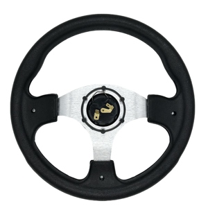 유니버설 <span class=keywords><strong>12</strong></span>.5 인치 PU 블랙 수정 골프 카트 스티어링 휠 보트 스티어링 휠 - Product Image 4