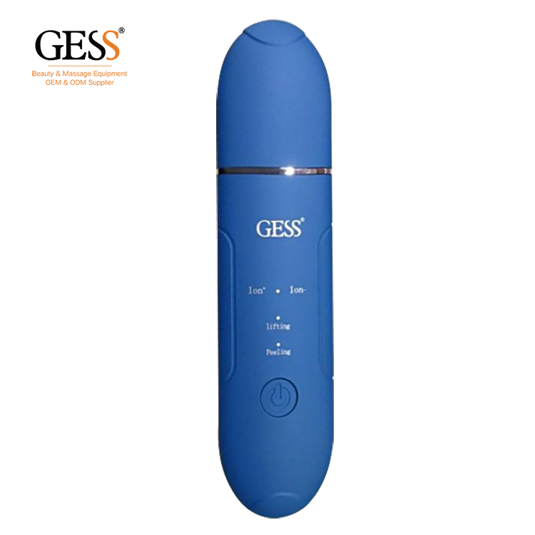 Портативный ультразвуковой шпатель GESS Factory для пилинга, ионный микротоковый ультразвуковой аппарат для удаления черных точек, скребок для омертвевшей кожи лица