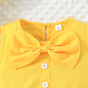 กางเกงยีนส์ขาสั้นตกแต่งมุก ผ้าโพลีเอสเตอร์/คอตตอน สไตล์ลำลองน่ารัก สำหรับเด็กผู้หญิงอายุ 3-7 ปี ลายเรียบ เสื้อผ้าแฟชั่นเด็ก - Product Image 3