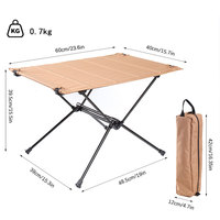 Mesa DE PESCA DE Picnic portátil enrollable plegable MESA DE Camping al aire libre plegable de aluminio ultraligero