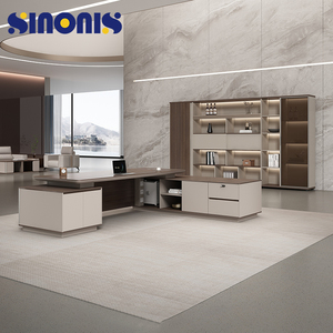 Sinonis CEO Wooden Convertible Modular Extendable Modern Luxury Executive Office Desk for Home & Hotel Use - Product Image 3