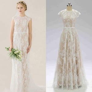 #617 Real Photos <strong>Vintage</strong> Sweep Train <strong>Wedding</strong> <strong>Dress</strong> <strong>Boho</strong> Lace Beach Lace Gown Bridal Gown <strong>Wedding</strong> <strong>Dress</strong> - Product Image 1