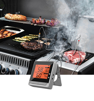 Termometer Memasak Digital Jarak Jauh Hypersynes Mini5 untuk Grafik Suhu 2 Sensor untuk Baterai Isi Ulang BBQ Daging Makanan