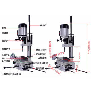 1200w חור עגול חור עגול דו תכליתי מכונת קידוח עץ tenon מכונת דלת דלת פתיחה enon מכונה מחיר נמוך - Product Image 4