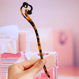 कियांग थोक एसीटेट बाल कांटा बालों के लिए विंटेज क्लाउड पैटर्न हेयरपिन - Product Image 5