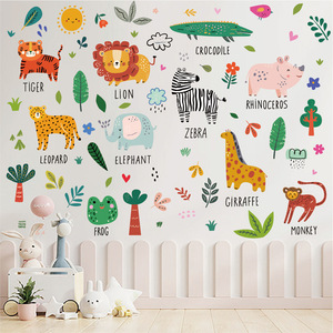 Autocollants muraux imperméables en PVC personnalisés, <span class=keywords><strong>animaux</strong></span> de la forêt mignons et dessinés, pour la décoration de la chambre d'enfant, <span class=keywords><strong>autocollant</strong></span> <span class=keywords><strong>mural</strong></span> pour la décoration de la maison - Product Image 2