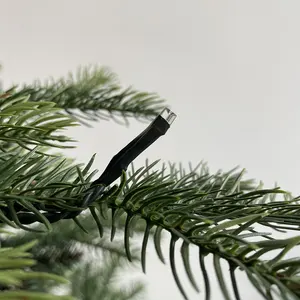Pré-Lit Instantânea Nenhum Fluff Artificial Verde Pendurado Da Árvore de Natal Com LED