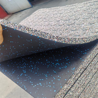 Dalles de sol en caoutchouc pour salle de sport 50x50 cm / 1000x1000 mm, avec granulés de caoutchouc, tapis carré