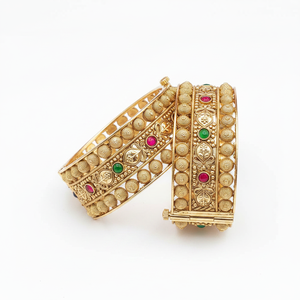 Designer Sparkling Pota Stone <b>Bangles</b> <b>Set</b> Elegant Openable Jewelry Premium Fashion Jewelry Collection - Product Image 2