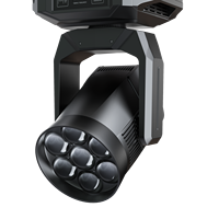 Projecteur LED mobile 7x20W RGBW 4-en-1 MNI avec zoom, contrôle DMX512/activation sonore, indice de protection IP33, en alliage d'aluminium, pour éclairage de scène
