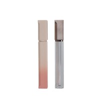 Tubo de Lápiz Labial Avanzado de 3g, Semitransparente, Degradado, con Tapa Abatible, Varilla con Pincel Fino, Pared Gruesa, Embalaje Ecológico y Reciclable