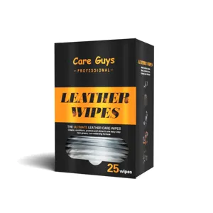 Leather Clean Condition Protect Wipes for Vinyl and Leather Apparel Furniture Auto Car Interior Shoes Boots Wet Wipes