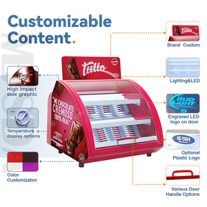 Meisda SC15 15L nhỏ tủ lạnh Countertop nhỏ sô cô la hiển thị Cooler - Product Image 2