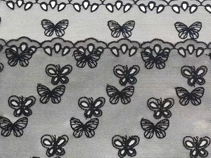 Nhà Máy bán hàng trực tiếp vải ren đen lưới thêu bướm quần áo - Product Image 3
