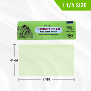 HermitCrab <b>Smoking</b> Rolling Paper 1/4 Size Slow Burn Organic Nature Custom Green Rolling Paper - Product Image 4