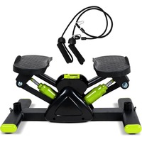 Mini stepper elliptique pour exercices de gym, step aérobic, fitness, yoga, marche nordique avec bandes de résistance
