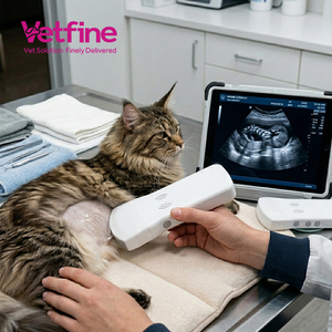 Sonda de Ultrasonido Veterinaria Inalámbrica Portátil 3 en 1, Convexa, Blanca y Negra, con Conexión USB y WIFI para Smartphone - Product Image 1