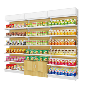 Giá để hàng siêu thị hai mặt, kệ gondola chịu lực cao với tấm lưng bằng gỗ cho cửa hàng bán lẻ, chất liệu kim loại - Product Image 6