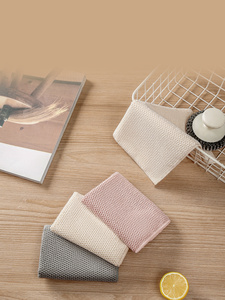 Paño limpiador de microfibra con textura de grano de maíz, sin pelusas ni marcas, absorbe el polvo, ideal para cocina, hogar y oficina. - Product Image 4