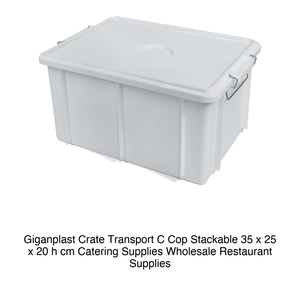 <b>Stackable</b> Transport <b>Box</b> 35 × 25 × 20 h cm, with Lid Giganplast - Product Image 2